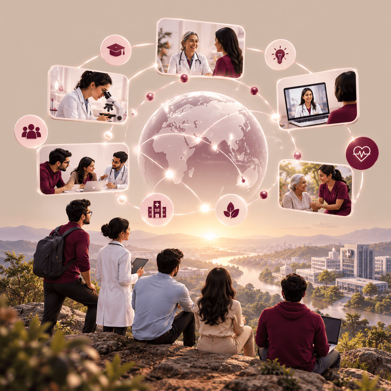 Pentasent team working together on a shared mission